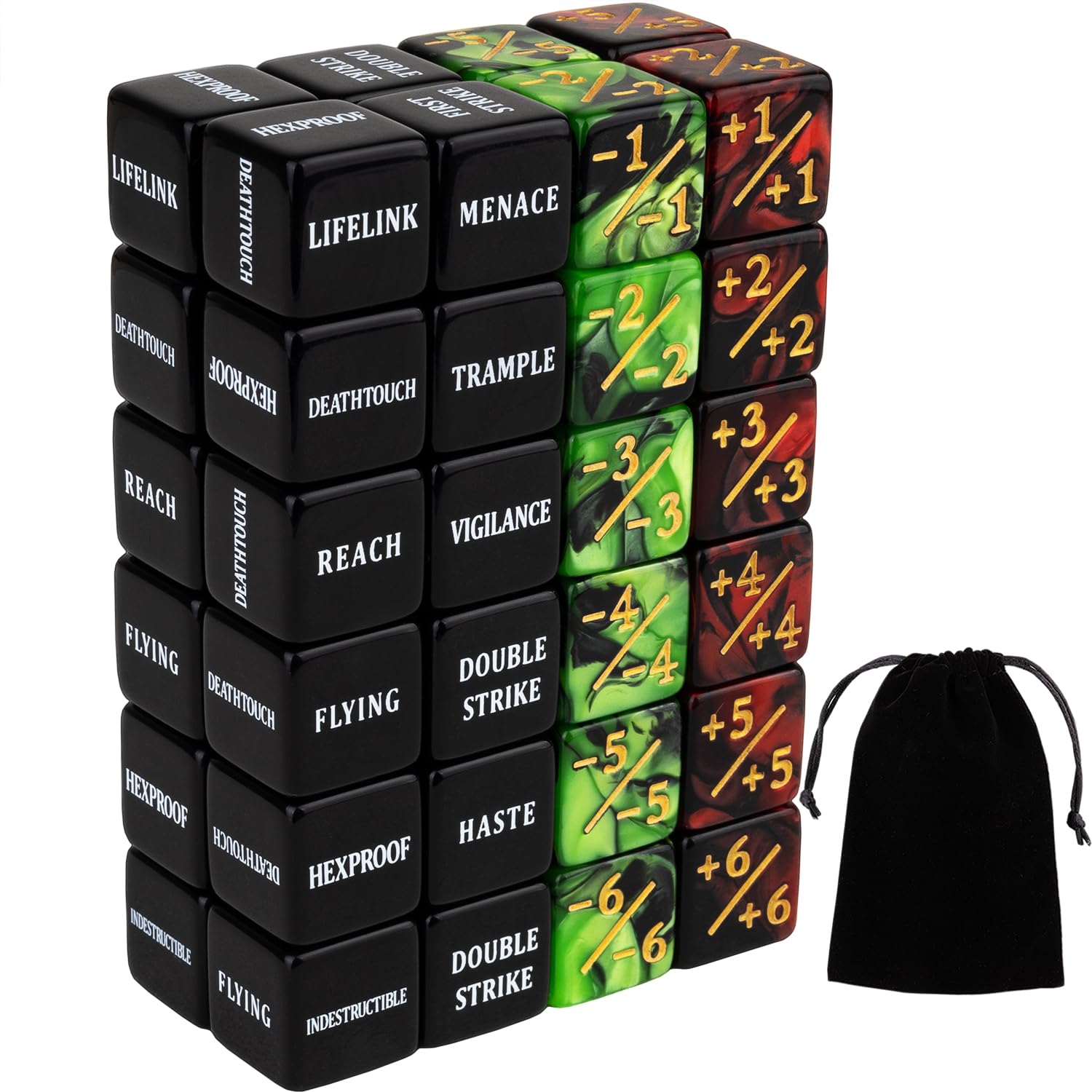 Amazon.com: 48 Pieces Abilities Keywords MTG Dice Counters Plus